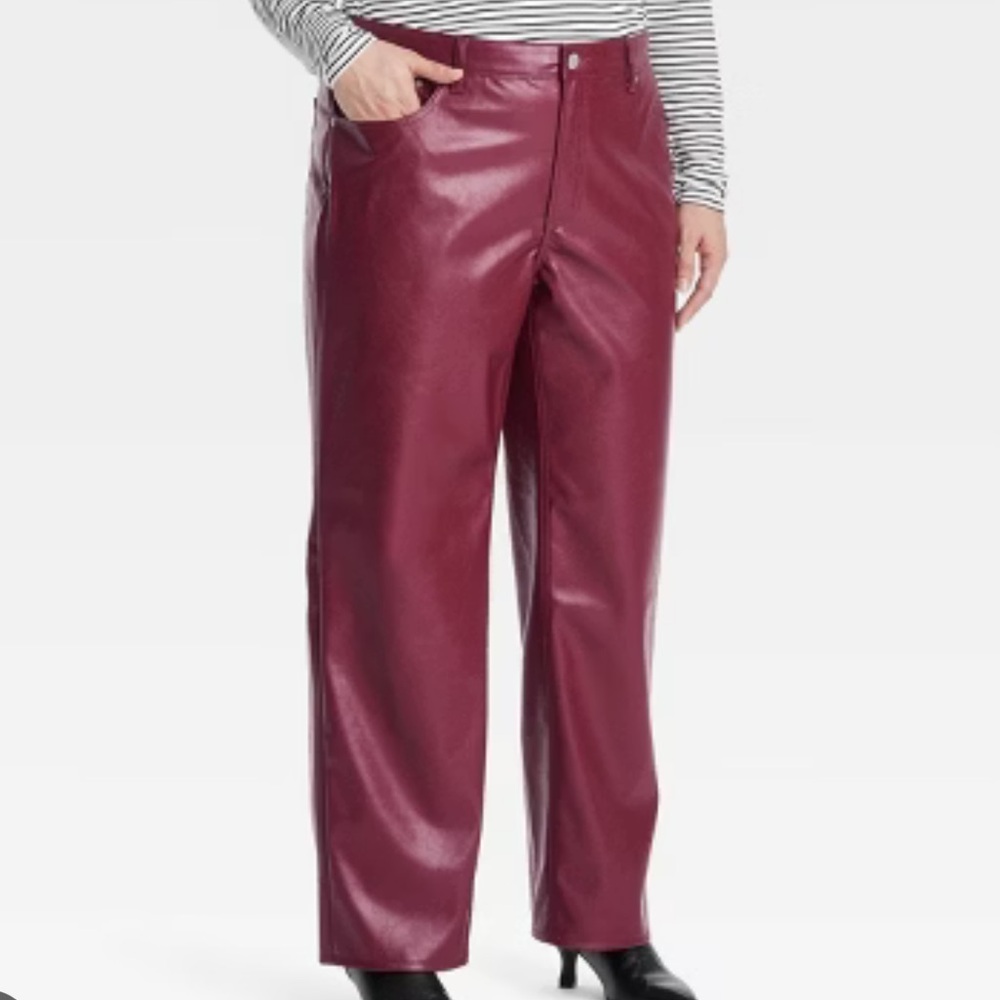 Universal Thread Mid Rise 90s Baggy Faux Leather Pants